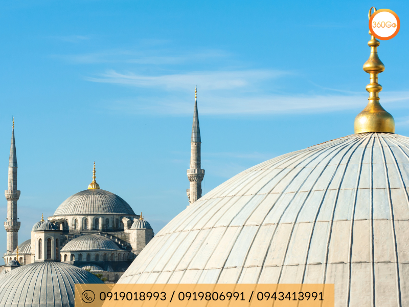 Vòm mái Blue Mosque - Du lịch 360Go 